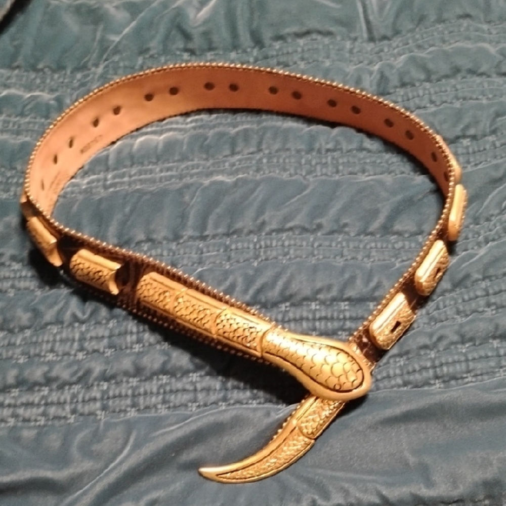 Gold Embellished Women Belt Size 32
